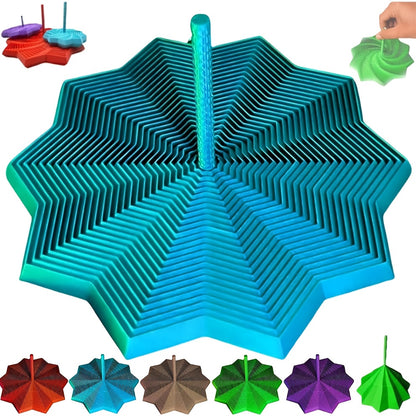 Stress-Relief 3D Sensory Spinner – Vibrant Single Color Designs!