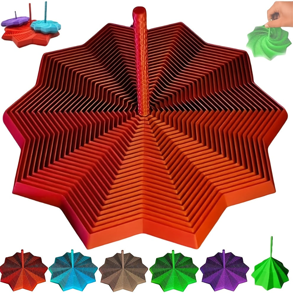 Stress-Relief 3D Sensory Spinner – Vibrant Single Color Designs!